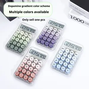 Transparent Dopamine Calculator, Large Buttons 10-Digit Display, Cute Multicolor Options, Gradient Colors, Ideal for School & Office Use, Office Stationery Supplies