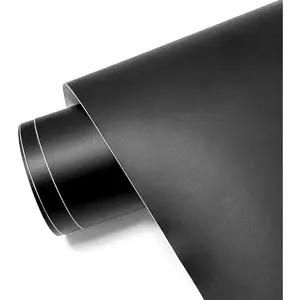 Vinyl Wrap for , Matte Black  Wrap Vinyl Roll Air Release Self Adhesive Automotive Vinyl Wraps Auto Sticker Decal Interior Exterior (Matte Black, 1ft x 10ft)