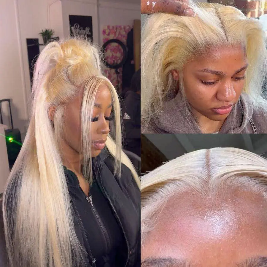 613 Blonde HD Lace Wig on a 4x4 Closure 150% Density