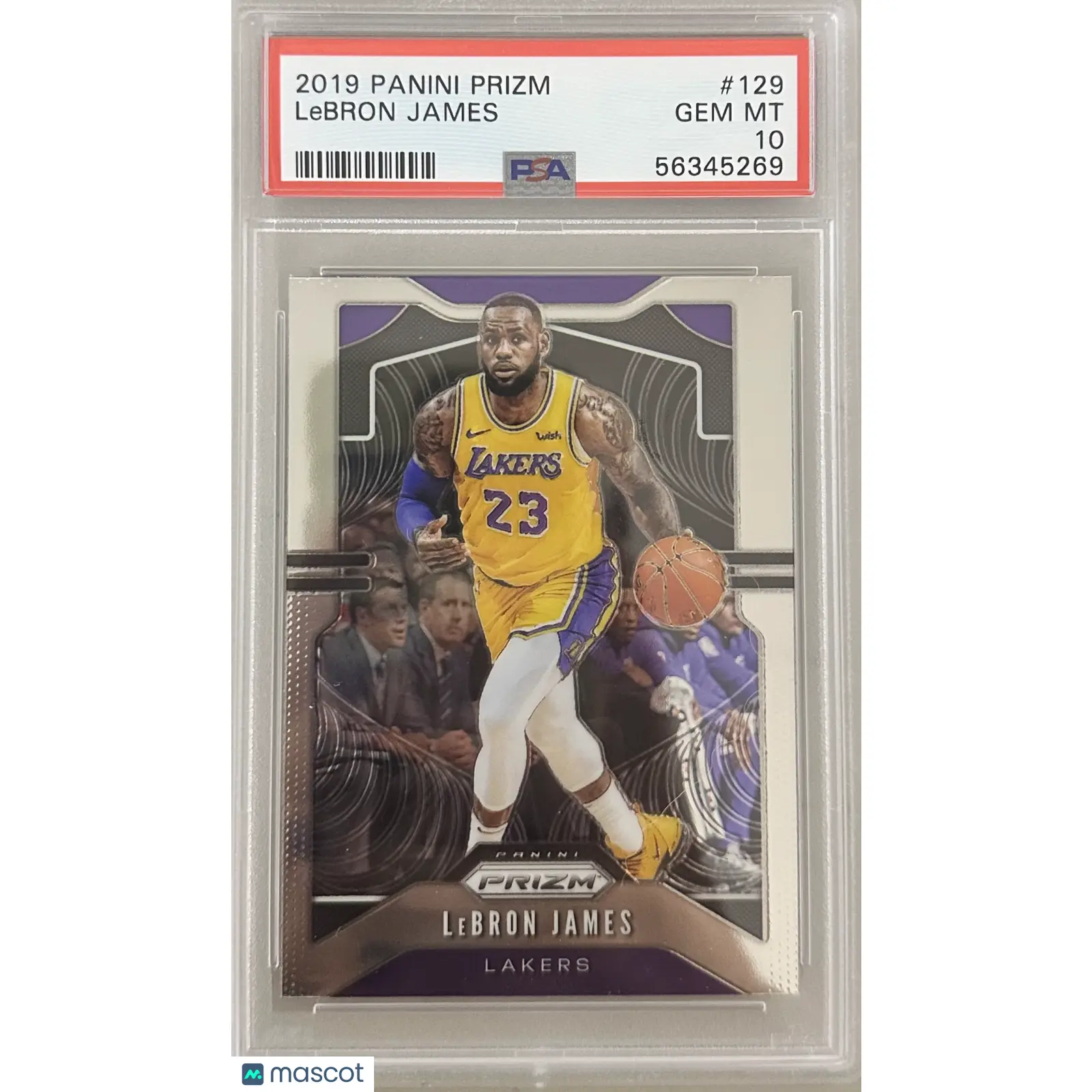 LeBron James 2019 Panini Prizm #129 PSA 10