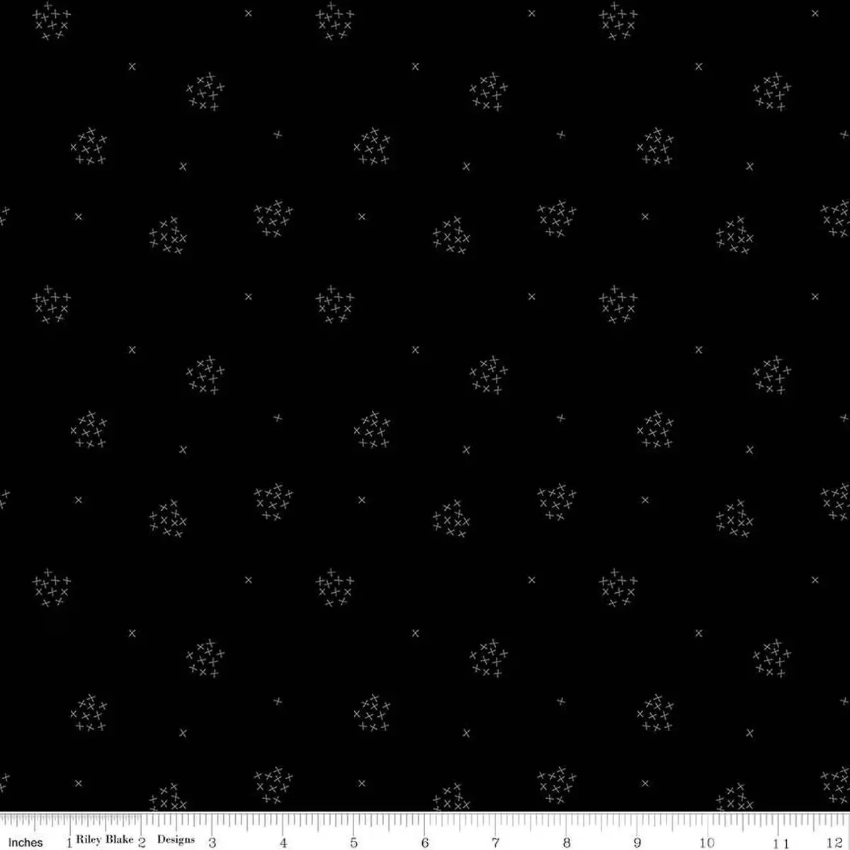 Fabric Riley Blake Black X's Blackout by the Quarter Yard C16245-BLACK