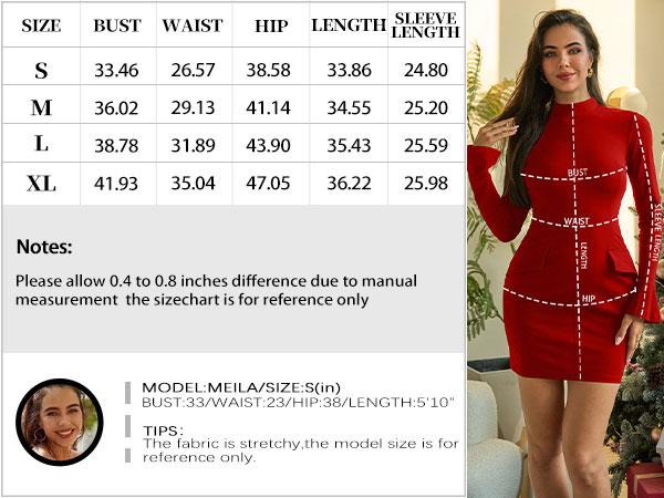 OYV Women's Long Sleeve Mock Turtle Neck Bodycon Mini Tank Short Party Dress