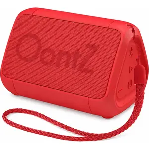 OontZ Angle Solo Portable  Speaker - Ultra Portable, 14 Hours of Playtime, 100ft  Range, , Budget-Friendly Speaker for Travel, Outdoor or ,   (Red)