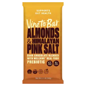 Almonds and Himalayan Pink Salt Dark Chocolate Bar