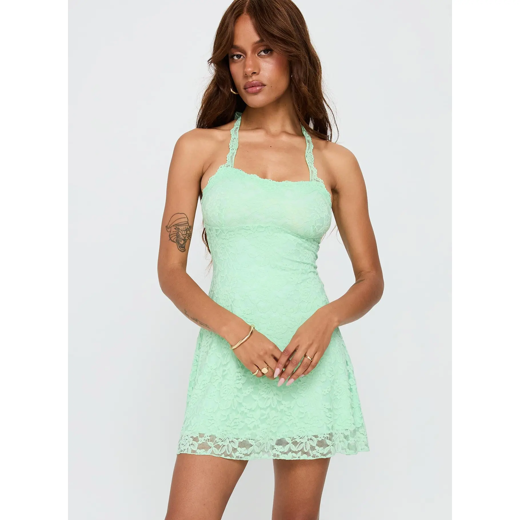 knee length dresses for ladies Galilea Tied Back Mini Dress White– Selfie Leslie main image 1