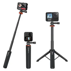 VRIG TP-08 20.1'' Extendable Selfie Stick Tripod, for Insta360 X3 GoPro Accessory, for GoPro Max Hero 10 9 8 7 6 5 4, DJI Osmo Action, Insta 360 One R and More Action Camera