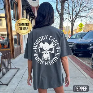 Nobody Cares Work Harder Shirt Pump Cover Shirt Gym Rat Gift Weightlifting Shirt Gym Gift Men Gym Shirt Workout Shirt Sleeve Womenswear