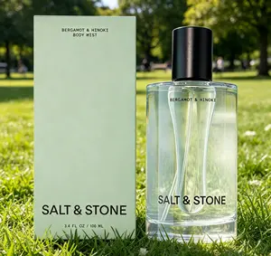 Salt & Stone Bergamot & Hinoki Unisex Body Mist 100ml Skincare Infused Hydrating Hair & Body Fragrance Spray Enriched Glycerin Red Algae Vegan Cruelty Free Refreshing Daily Scent
