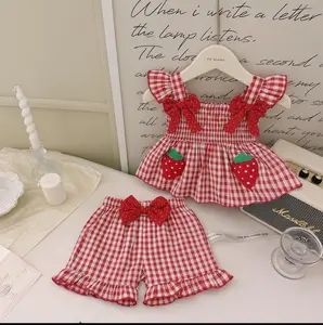 SummerVibes Toddler Girl Clothes Baby Girls Ruffle Sleeveless Bowknot Dress Tops Shorts Set Cute Summer Kids Outfits