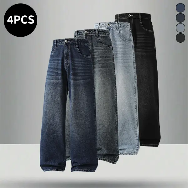 Dark Blue + Vintage Blue + Light Blue + Black & Gray