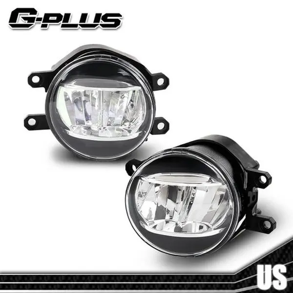 G-PLUS Fog Lights for Toyota Camry Corolla RAV4 Yaris Scion Lexus OE Style Clear Lens Halogen Fog Light Assembly