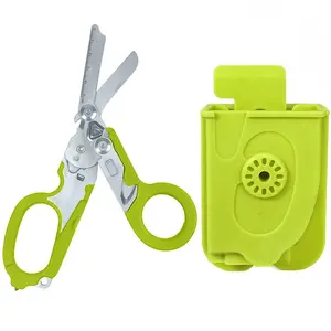 Portable Folding Scissors with Sheath, 1 Count Multifunctional Stainless Steel Scissors, Multipurpose Folding Tool for Outdoor Camping, Cutting Supplies