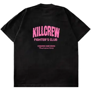 Kill Crew Oversized Rigorous Training, Classic, and Fangs Logo T-Shirts Loose Menswear Relaxed Fit Top Tshirt Streetwear Casual