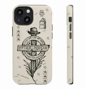 Arthur Morgan RDR2 Tribute Phone Case | Red Dead Redemption Inspired Western Design | Tough Protective Cover for iPhone 17 16 15 14 13 12 11 Pro Max Plus | Cowboy Aesthetic Gaming Merch