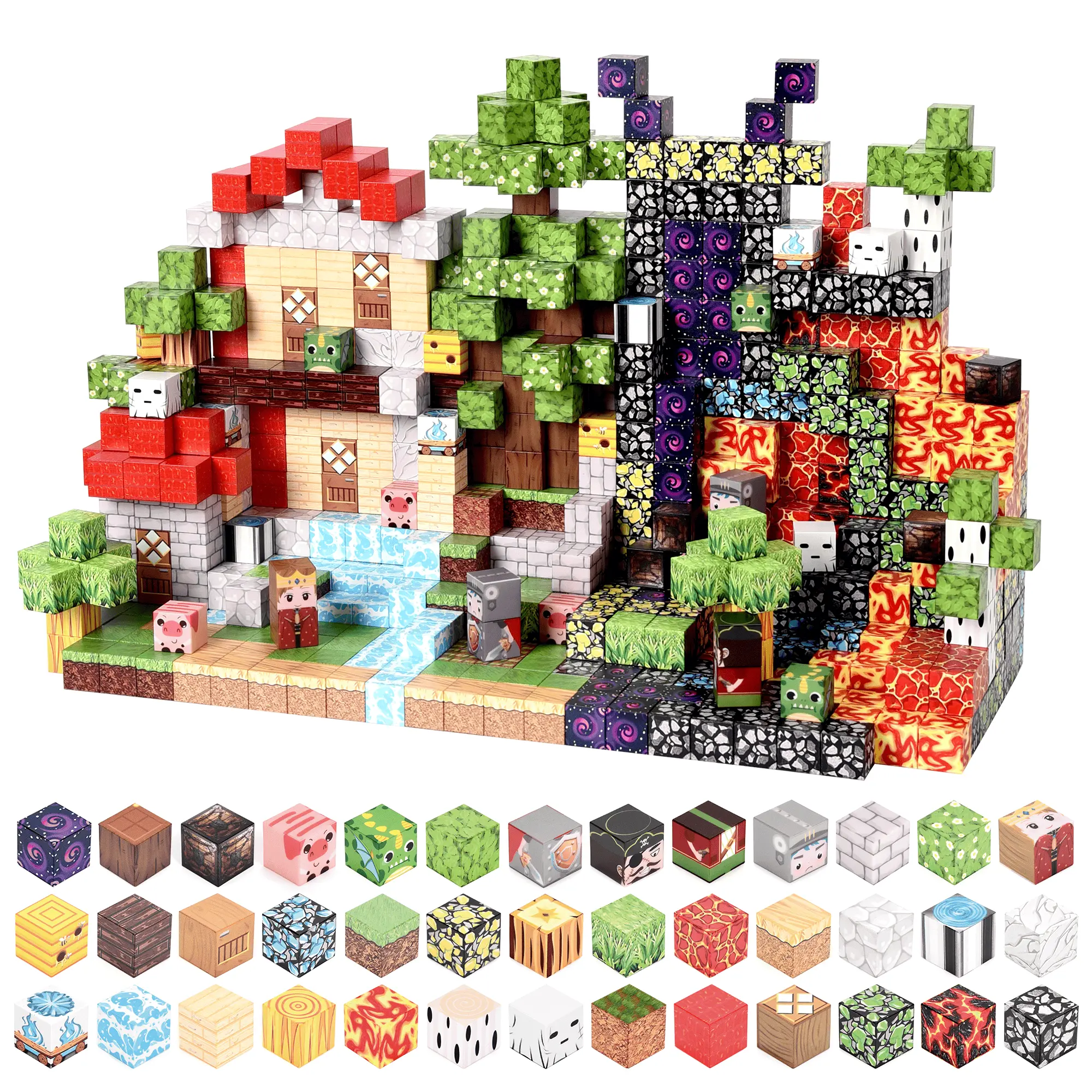 Magnetic Blocks, Magnetic Building Blocks ,TNQDA 200PCS 0.8in Magnetic Tiles for Toddler STEM Sensory, Magnetic Toys for Boys & Girls Age 3 4 5 6 7 8 9 10 11 12 Birthday Gifts