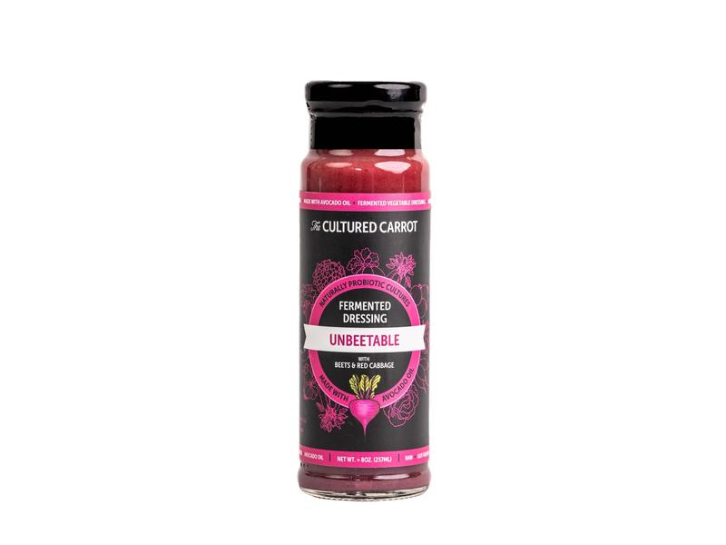 The Cultured Carrot Unbeatable Fermented Dressing Sweet & Luscious Blend with Beets Red Cabbage & Avocado Oil US Product