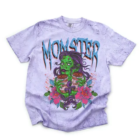 Momster - Color Blast Comfort Colors Graphic Tee Top