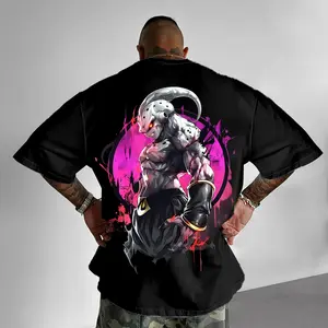 80s 90s Dragon Ball DBZ kid buu majin buu Oversized streetwear singlet muscle cotton outfits men short summer graphic t-shirts men's graphic tees Fits vacation outfits Anime gifts Casual Breathable