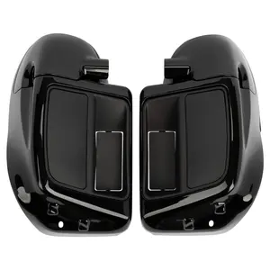 Vivid Black Rushmore Style Lower Vented Fairings for Harley® Touring '94-'25