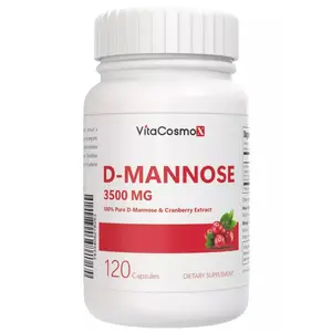 VitaCosmoX D-Mannose 3,500 mg with Cranberry Extract | Plant-Based Wellness Blend | Natural Dietary Supplement for Adults | 120 Vegan Capsules