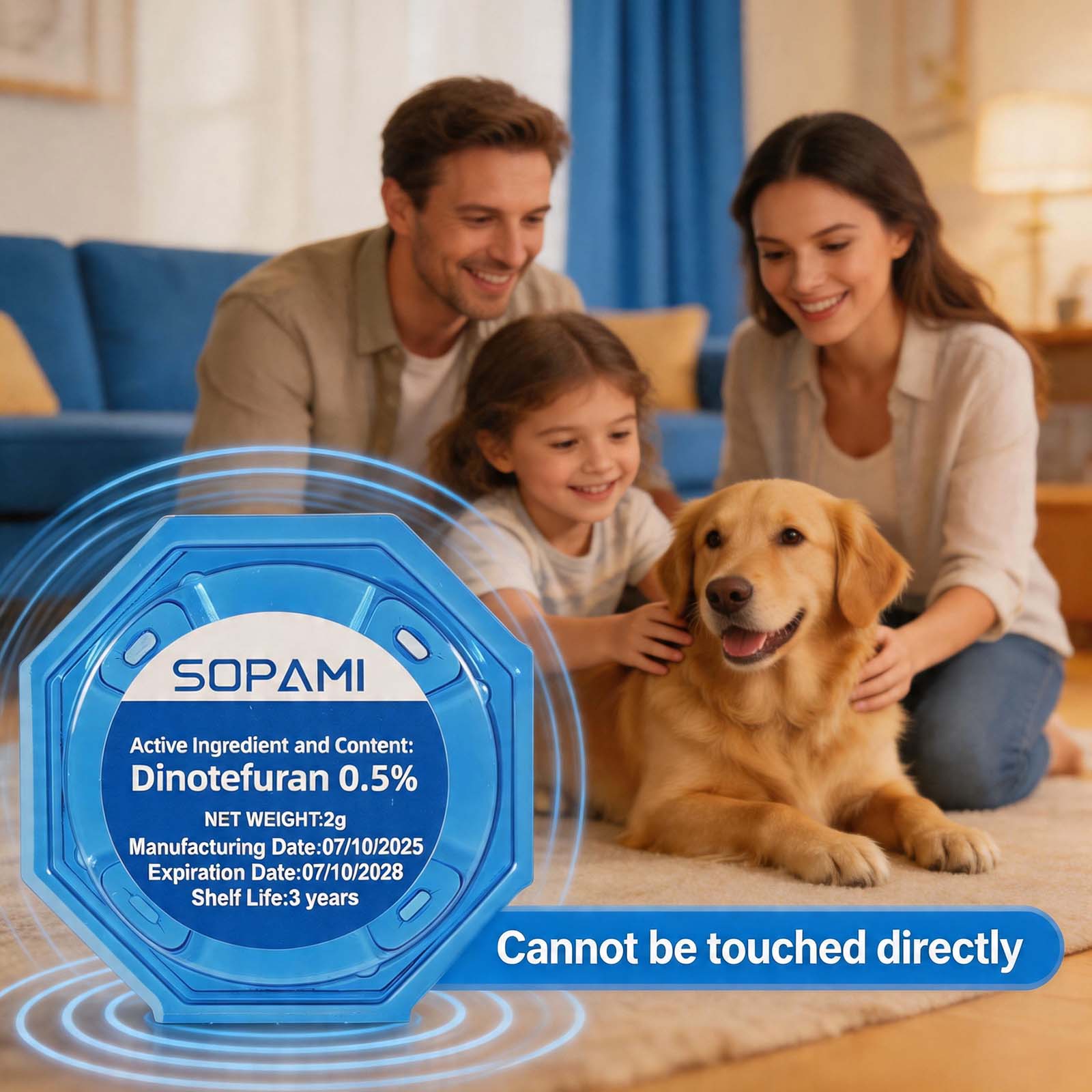 SOPAMI Insecticidal Bait - Small Size Roach Bait for Kitchen & Indoor Use with Dinetofuran 0.5% Active Ingredient No Magnets Cockroach Repellent Gel Cockroach Control Cockroach Killer