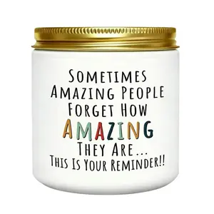 Gifts for Women, Birthday Gifts for Women- You're Amazing Candle- Friendship/Thank You/Inspirational Gift for Woman Her Friend Teacher Mom Girlfriend Sister Bestie Lavender Floral Scented Candles Decoration