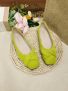 Elegant Square Toe Velvet Low Top Shoes, Cross Pattern Soft Sole Flat Shoes, Casual Office Daily Wear Women's Panto Shoes
