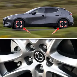 Mazda Wheel Center Cap Decal, Car Emblem Sticker, Mazda HUB Logo Cover, Tire Stickers, Modification Decoration, Car Exterior Accessories