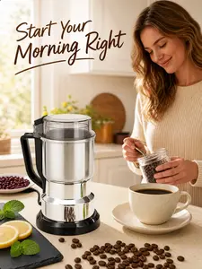 300w Coffee Bean Grinding Machine,Plug and Play Stainless Steel Home Mill,Multi-Function Grinding Tlools,Househlod Kitchen Appliances Springtok Espresso Maker