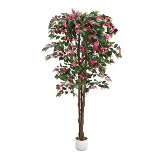 Garvee Artificial Bougainvillea in Pot, Available in 120/160/180 cm, Vibrant Flowering Plant for Indoor Decor, Perfect for Home, Office, Hotel, and Various Interior Spaces, Maintenance-Free