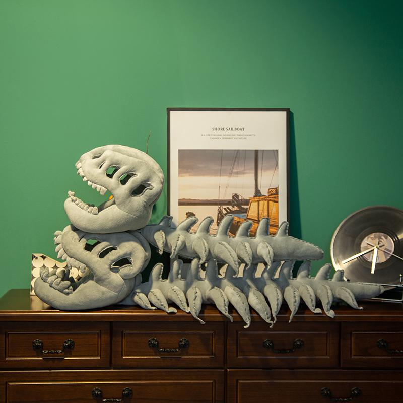 Skeleton Costume Set Halloween Fun Skeleton Dinosaur Costume Dress-Up Jumpsuit