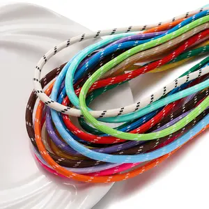 5mm Polyester Braided Cord with Jump Pattern, Colorful DIY Craft Rope for Keychains, Phone Lanyards & Bag Accessories # GLOBAL PICKS