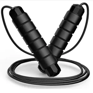 Jump Rope, Tangle-Free Rapid Speed Jumping Rope Cable with Ball Bearings for Women, Men, and Kids, Adjustable Steel Jump Rope Workout with Foam Handles for Fitness, Home Exercise & Slim Body