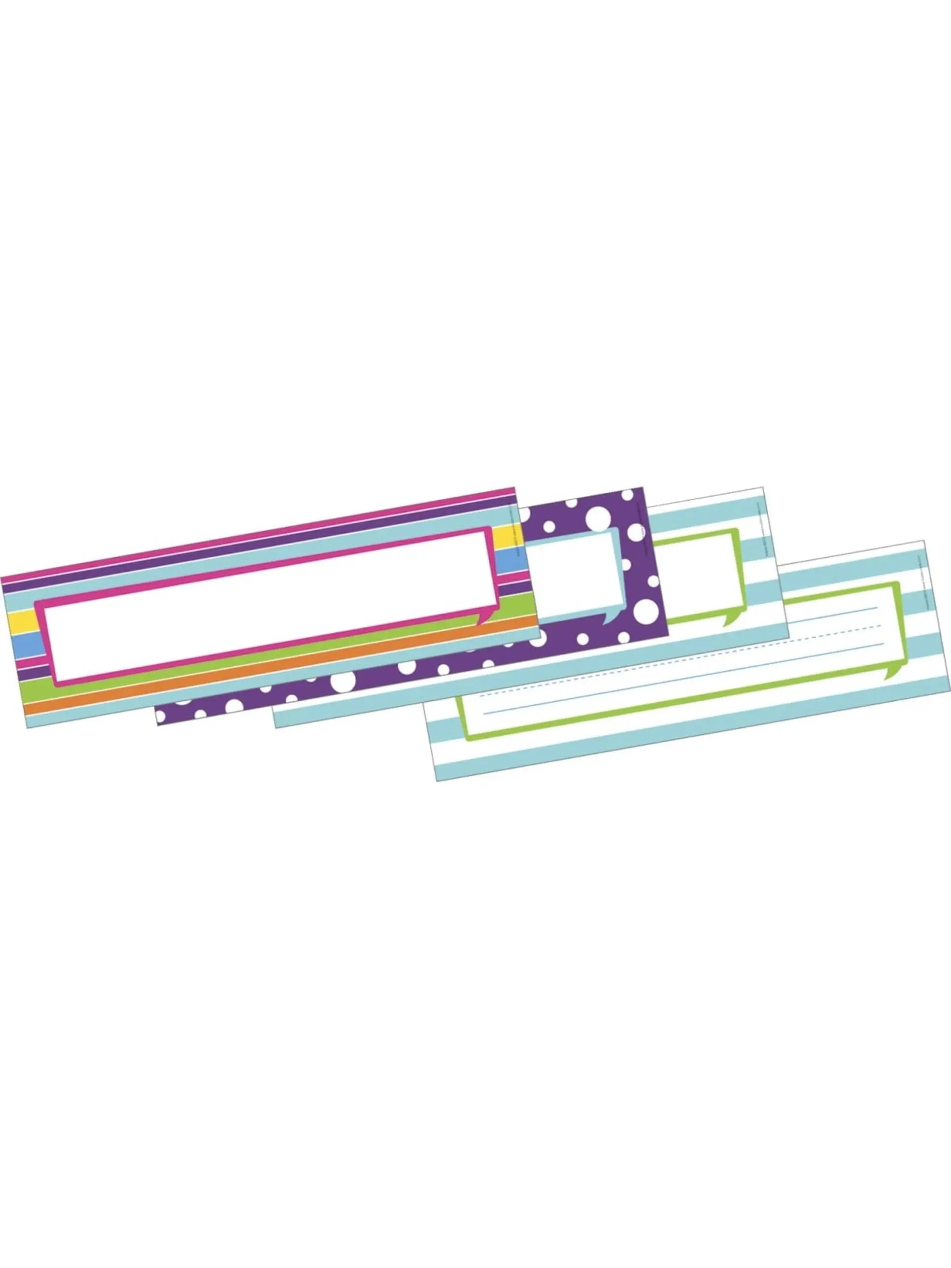 Barker Creek 1539682 Happy Double-Sided Name Plates - Pack of 36