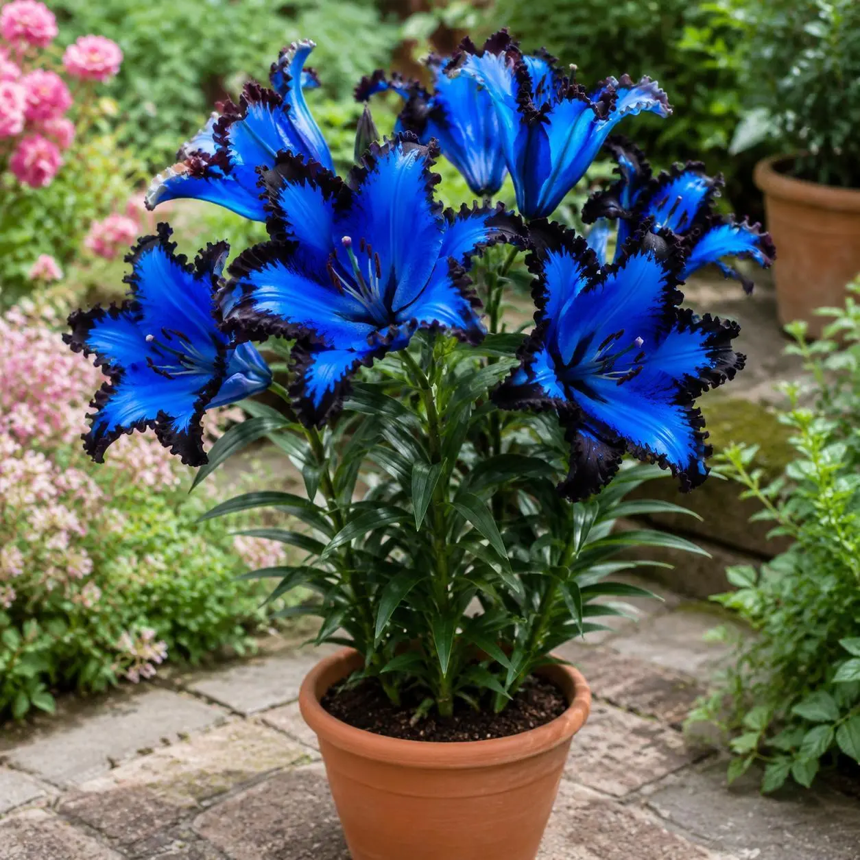 100Pcs Blue Lily Flower Seeds, Fragrant Hybrid, Easy to Grow for Vibrant Patio Pots and Stunning Garden Borders