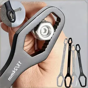 [Multipurpose Adjustable Spanner] Thick Torx Wrench, Adjustable Self-Tightening Dual-Head Spanner, Wrench Mouth Size 3-17mm/8-24mm, Portable Manual Tool for Automotive & Home Use