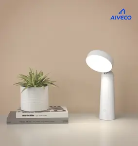 AIVECO Mini Q Rechargeable Desk Lamp - Foldable, 3 Light Modes, Dimmable, USB-C Powered, Portable Reading & Night Light for Household Use