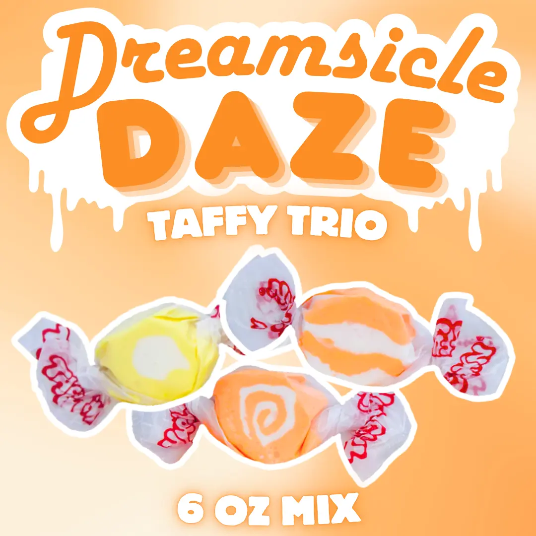 Dreamsicle Daze Taffy Trio Mix | Orange Cream, Lemon Cream & Peaches N' Cream 6 oz bag
