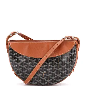 Pre-owned Goyard Canvas Coated Shoulder Bags Hirondelle Shoulder Bag Coated Canvas and Leather by Rebag