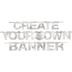 Silver Foil DIY Customizable Banner Kit for Weddings
