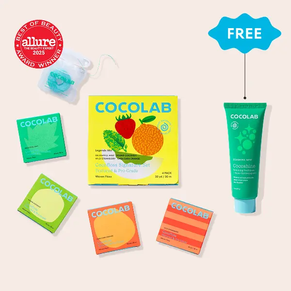COCOLAB Happiness 4-Piece Set — 4pc Woven Dental Floss with