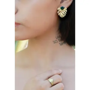 Monstera Layered Studs