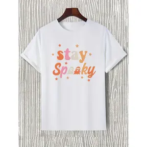 Summer fashion Round Neck Casual "Halloween" T-shirt