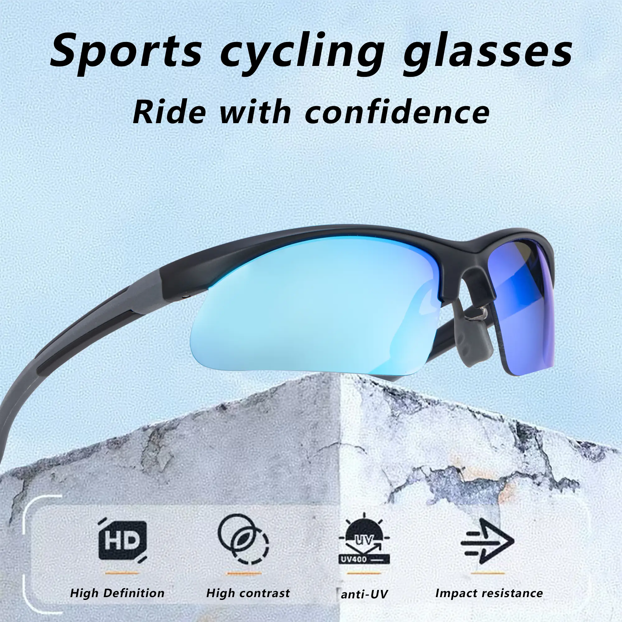 Sports Sunglasses Cycling Sunglasses Polarized Adjustable Multi-Scene Sunglasses Goggles (Multiple Lenses, Portable Glasses Bag, Resale in the U.S.)