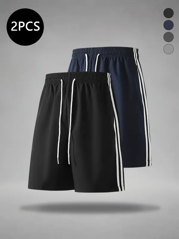 Men’s summer ultra-lightweight polyester fiber athletic shorts, wrinkle-resistant quick-dry high-stretch fabric, fitness training shorts for street casual gym wear