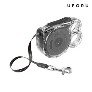 UFORU Pocket-Size Retractable Pet Leash, Mini Transparent Dog Leash with Finger Grip and Metal Clip, Lightweight Travel Walking Leash for Small Dogs, Cats, Puppies#SummerWins#dealsforyou