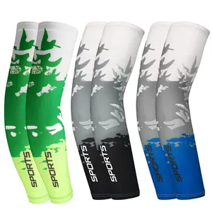 2 Pairs Per Pack Sublimation Printed Arm Sleeves with UPF 50 UV Protection, Cooling & Breathable Fabric, Perfect for Cycling, Running, Fishing, Baseball, Golf and All Outdoor Sports Activities