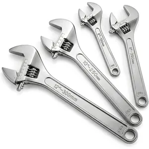 4-Piece Adjustable Wrench Set, CR-V Steel, Adjustable Wrenches Set(6-inch, 8-inch, 10-inch, 12-inch)