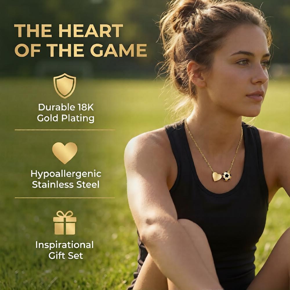 football Necklace football Necklace for Girls Women, Sporty Jewelry Gift for Boyfriend, 16+3 Inch Copper Chain, Initial Letter Necklace, Initials Necklace