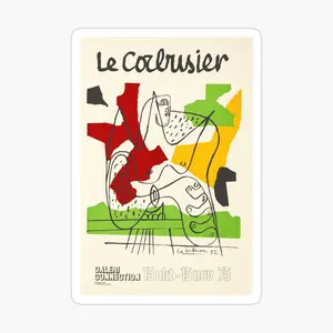 Le Corbusier Exhibition Poster. Retro Trendy Art Decor Poster, Unframed Poster
